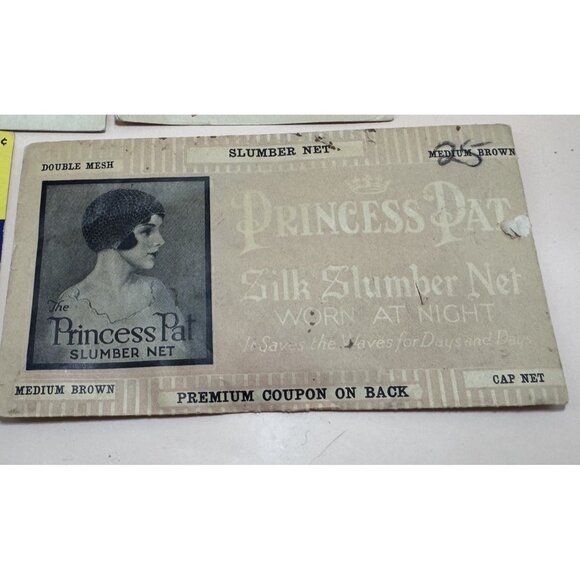 Rare 1920s Princess Pat Silk Slumber Net- Double Mesh, Medium Brown, Toronto Can - Picture 1 of 3